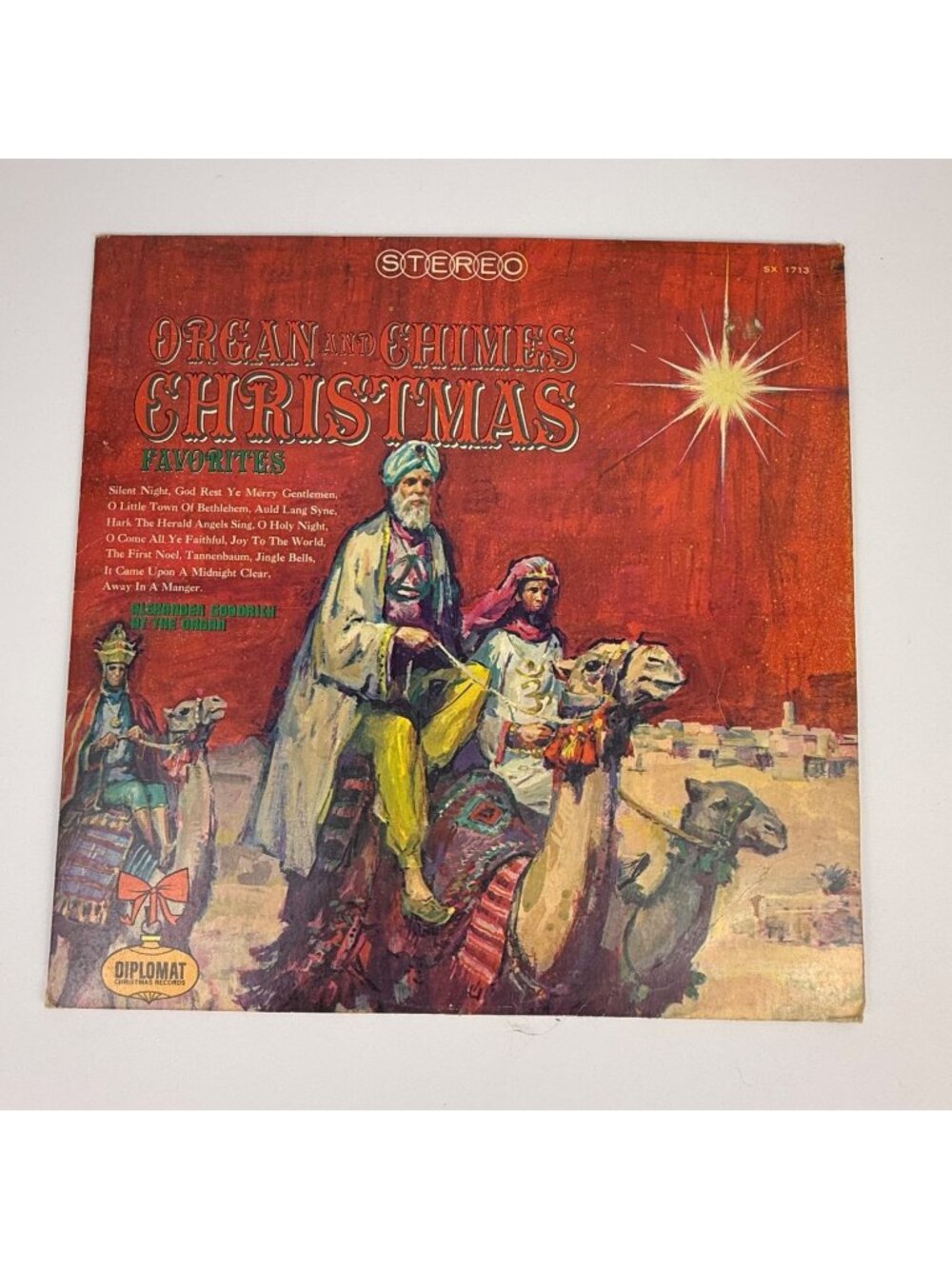 Organ and Chimes Christmas Favorites by Alexander Goodrich SX 1713 Vinyl LP